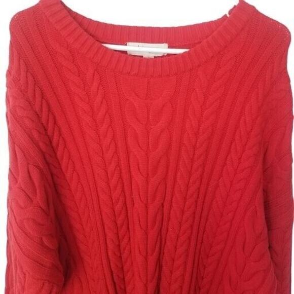 Philosophy Womens Fisherman Sweater Cable Knit Holiday Cozy Cabin Preppy Size XL - Picture 2 of 9